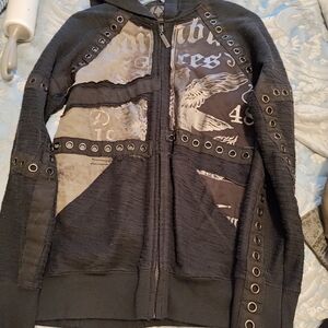 Women's Black And Tan Graphic Jacket